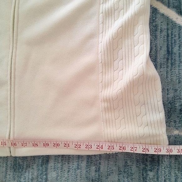 PENNINGTONS Polar Fleece Front Zip Hoodie Creamy White SZ 3X LIKE NEW - Picture 14 of 14